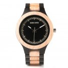 Mens Watches Top Brand Luxury Light Ebony Watch with Luminous Hand in Wooden