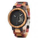 Wood Watches Date Display Quartz Men Watch with Unique Mixed Color Wooden Band Wood Watches Date Display Quartz Men Watch with Unique Mixed Color Wooden Band