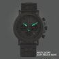 Chronograph Men Watch Wooden Luxury Stainless Steel Quartz Wristwatches with Calendar