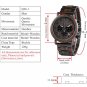 Chronograph Men Watch Wooden Luxury Stainless Steel Quartz Wristwatches with Calendar