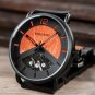 Zegarki Militarne Red Men Wood Watch Metal Quartz Watch with Date Display Male