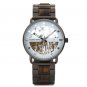 Zegarki Militarne White Brown Men Wood Watch Metal Quartz Watch with Date Display Male