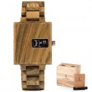Green SandalWood Watches Square Dial Mens Quartz Wristwatches Handcrafed gift