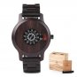 Black Ebony Wood Watches Square Dial Mens Quartz Wristwatches Handcrafed gift
