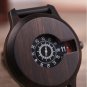 Black Ebony Wood Watches Square Dial Mens Quartz Wristwatches Handcrafed gift