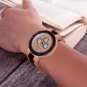 Two-tone Wooden Watches for Men Engraved Wood Chronograph with Date Display