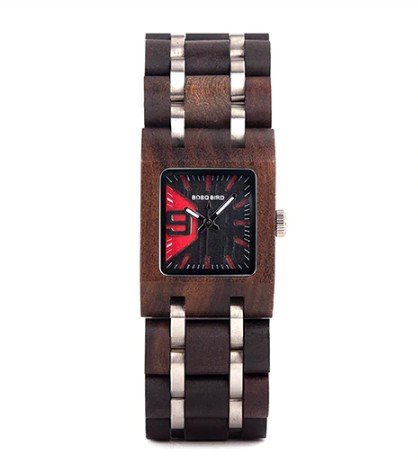 Red Women's Watches Square Dial Watch Collection for Ladies Stainless Steel Wristwatch