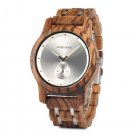Zebra Wooden Watches Light Brown for Men Simplified Quartz Watch