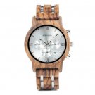 Brown Wooden Men Quartz Watches Date Display Business Watch Man Ebony Zebrawood