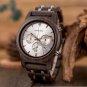 Wooden Men Quartz Watches Date Display Business Watch Man Ebony Zebrawood