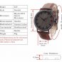 Men Watches Round Vintage Watch Ebony Wood Quartz Watch With Real Leather
