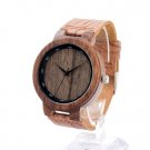 Wooden Quartz Men Watches Casual Leather Strap Analog Watch