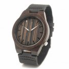 Unique Wood Watch 12 Wholes Real Leather Band Bamboo Quartz Watch for Men