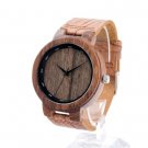 Wooden Quartz Men Watches Casual Leather Strap Analog Watch