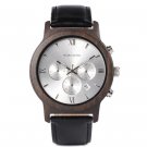Wooden Men's Watches Business White Watch with Date Display in Wooden