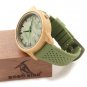 Bamboo Men Watch Casual Women Quartz Clock Silicone Band