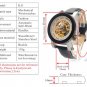 Mens Automatic Mechanical Watch K11 Classic Style Luxury Analog Wristwatch Wooden With Steel