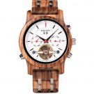 Automatic Skeleton Mechanical Watches Men Zebrawood Luxury Watch Self