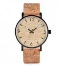 Women's Vintage Design Wooden Bamboo Watches Ladies With Real Leather Quartz Watch