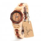 Women Wooden Red Watch Luxury Quartz Movement Lightweight Ladies Wristwatch