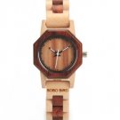 Women Wooden Watch Luxury Red Quartz Movement Lightweight Ladies Wristwatch