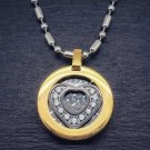 Pendant Biocarbon Heart Mini Black Gold Necklace Scalar Energy Health