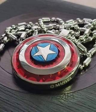 Exclusive Marvel Capten America Necklace Health Germanium Pendant Stone Anti Radiation