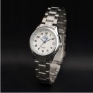 Women Watch Dial Stainless Steel White Quartz Watches Simple Gift Female