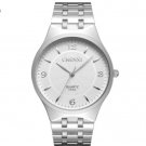 Mens Watch Stainless steel Casual Business Watches Analog White
