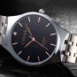 Rose Gold Timescale Watches Men's Black Quartz Watch Analog Casual Watch Male