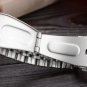 Stainless Steel Quartz Watch Men's Black Business Analog Wristwatches Silver