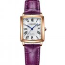 Fashion Women Watches Purple Top Brand Luxury Ladies Quartz Watch Leather Strap
