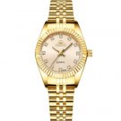 Golden Watch Fashion Stainless Steel Lovers Watch Quartz Wrist Watches For Women