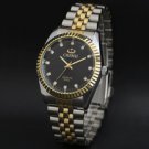 Clock Silver Black Fashion Men Watch Stainless Steel Quartz Watches Men