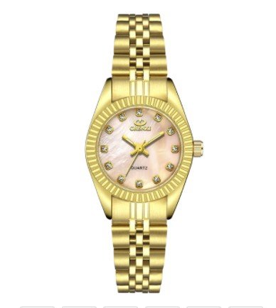 Pink Watch Women Golden Clock Female Rhinestone Quartz Waterproof Watches Feminine