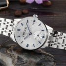 Women Quartz Watches Blue White Date Clock Stainless Steel Watch Fashion Women WristWatch