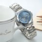 Women Luxury Watch Light Blue Fashion Stainless Steel Diamond Ladies Watch Women