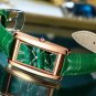 Women Elegant Quartz Watch 088 Malachite Green Casual Leather Ladies Wristwatch