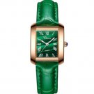 Women Elegant Quartz Watch 068 Malachite Green Casual Leather Ladies Wristwatch