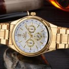 Gold Watches Men Casual Fashion Full Stainless Wristwatch Waterproof Luxury