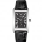 Men Watch Black Leather Quartz Watches Casual Style Men's Clock