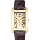 Men Watch Brown Leather Quartz Watches Casual Style Men's Clock