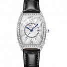 Women Watches Black Silver Clock Casual Waterproof Leather Quartz Wrist