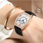 Women Watches Black Rosegold Clock Casual Waterproof Leather Quartz Wrist