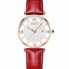Women Fashion Watches Waterproof Red Quartz Wrist Watch Calendar Clock