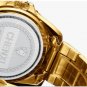 Men Golden Green Luxury Watches Fashion Simple Analog Quartz Stainless Steel