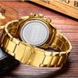Men Golden Black Luxury Watches Fashion Simple Analog Quartz Stainless Steel