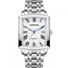 Men's Calendar Watches Luxury Brand Business Clock White Stainless Steel Men Fashion