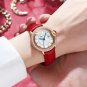 Women Watches Red RoseGold Leather Luxury Brand Clock Waterproof Quartz Ladies