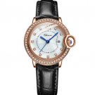Women Watches Black RoseGold Leather Luxury Brand Clock Waterproof Quartz Ladies
